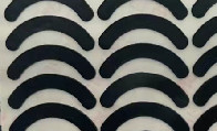 Στρογγυλή μαύρη PTFE ποντίκι πατίνια ποντίκι πόδια διάσταση 43*8*0,8mm