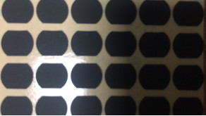 Μαύρη ανώμαλη ταινία πολυεστέρα Mylar μορφής μεταλλινών 0.3mm ντυμένο σιλικόνη ύφασμα