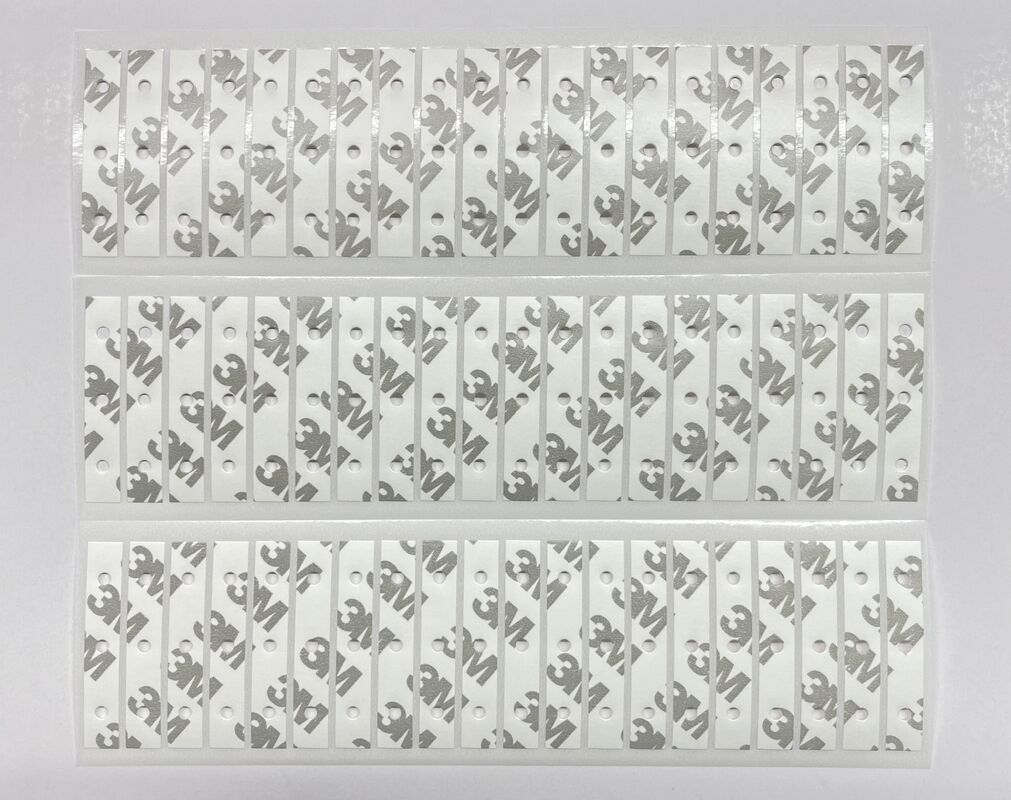 3M Double Sided Tape Strips with Positioning Holes, Die-Cut, High Tack & No Residue, for Quick & Accurate Mounting