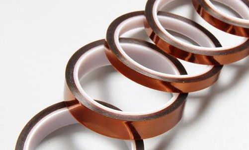 Τεμαχισμένη καφετιά κολλητική ταινία 0.08mm Polyimide πάχος ανθεκτικό στη θερμότητα